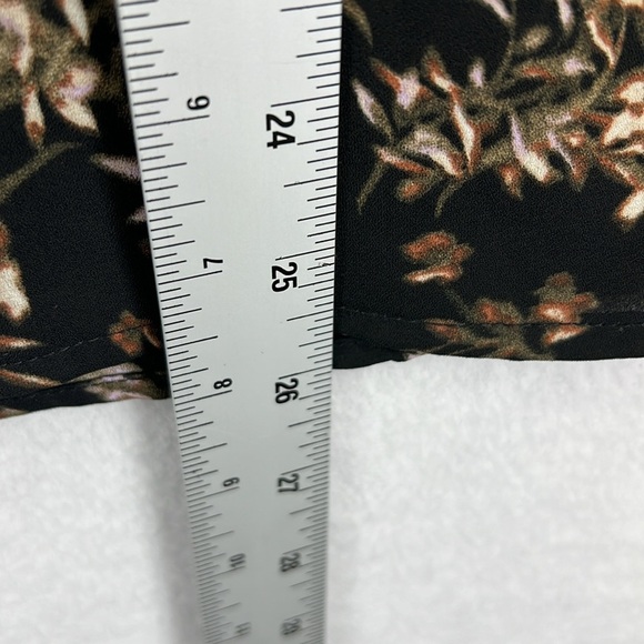 Banana Republic Women’s Blouse Top Sz M Black & Brown Print Polyester Like New - Picture 12 of 12